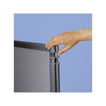 Partition, light grey plastic, frame, 650x1300 mm.