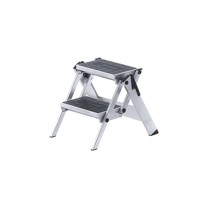 Aluminium folding steps, aluminium steps with PVC coating, without safety rail, 2 steps.