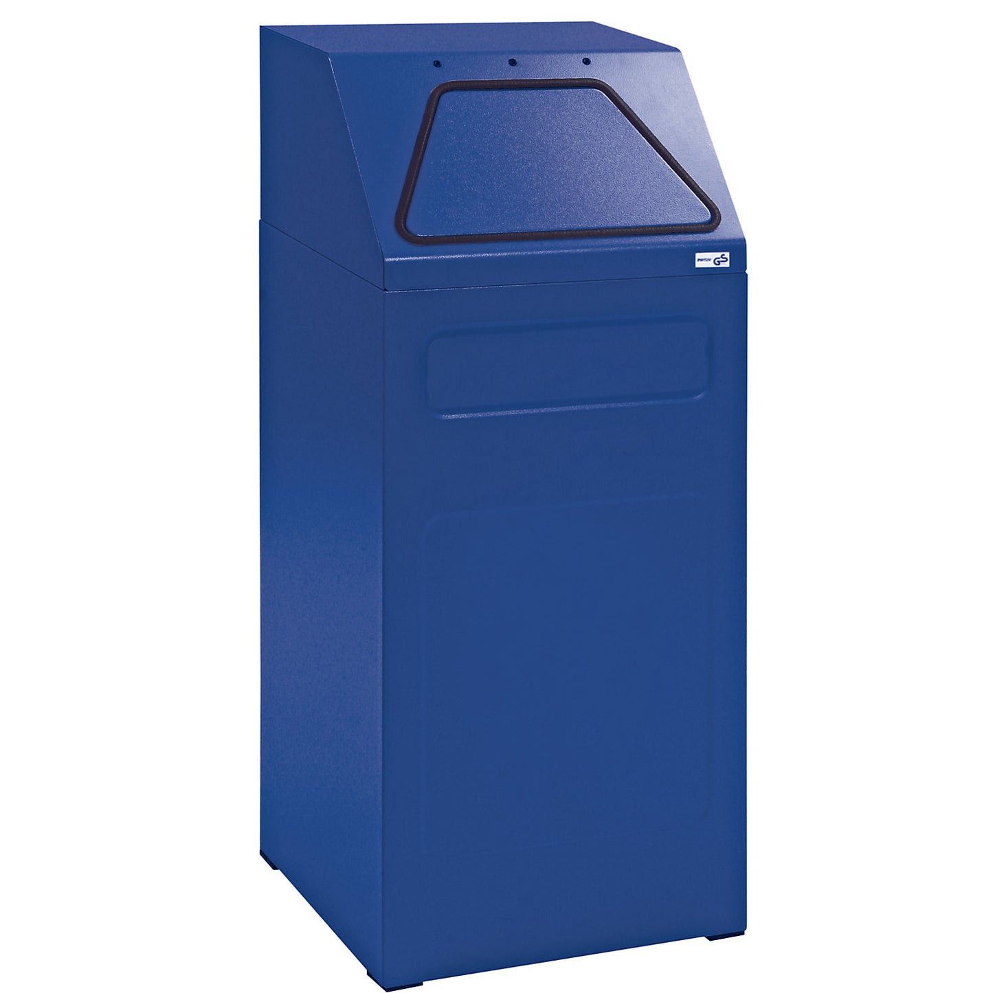 Recycling bin, fire-retardant, capacity 65 l, WxHxD 400 x 960 x 380 mm, blue RAL 5010.