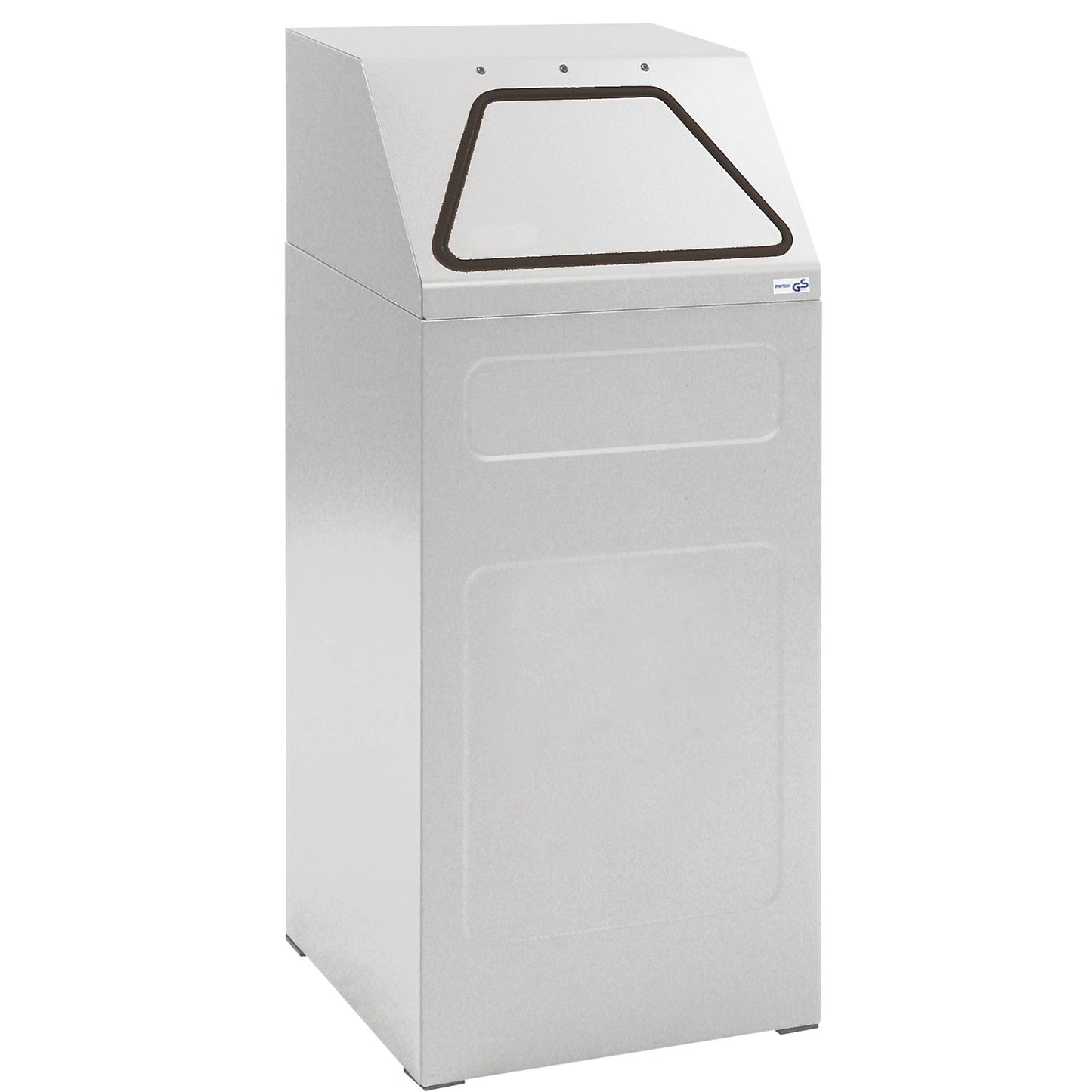 Recycling bin, fire-retardant, capacity 65 l, WxHxD 400 x 960 x 380 mm, grey RAL 7035.