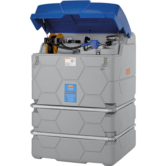 CUBE tank for AUS 32 (AdBlue®), Outdoor Premium, with hinged lid, height 1800 mm, capacity 1500 l.