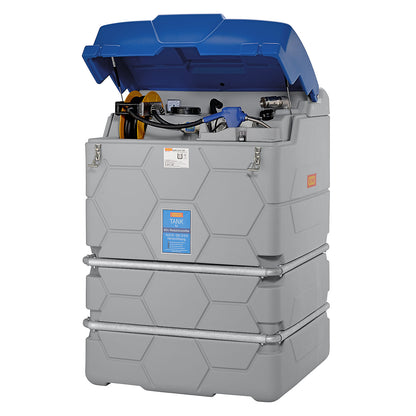 CUBE tank for AUS 32 (AdBlue®), Outdoor Basic, with hinged lid, height 1800 mm, capacity 2500 l.