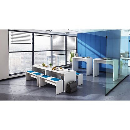 Canteen table, HxWxD 728 x 1300 x 680 mm, white.