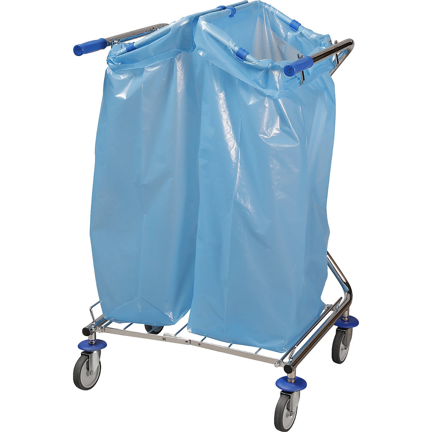 DUO hygienic waste sack stand, for capacity 120 l, LxWxH 670 x 600 x 1100 mm, 2 x 120 l.