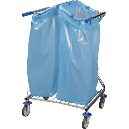 DUO hygienic waste sack stand, for capacity 120 l, LxWxH 670 x 600 x 1100 mm, 2 x 120 l.