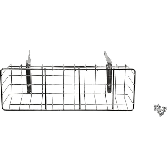 Wire basket, for cleaning trolleys, chrome plated.