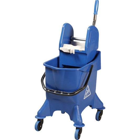 Wet mop trolley, 1 x 30 l mobile bucket, wide wipe mop set.