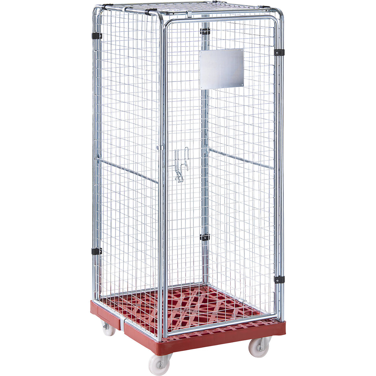 PROTECT roll container, height 1800 mm, flame red.