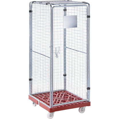 PROTECT roll container, height 1800 mm, flame red.