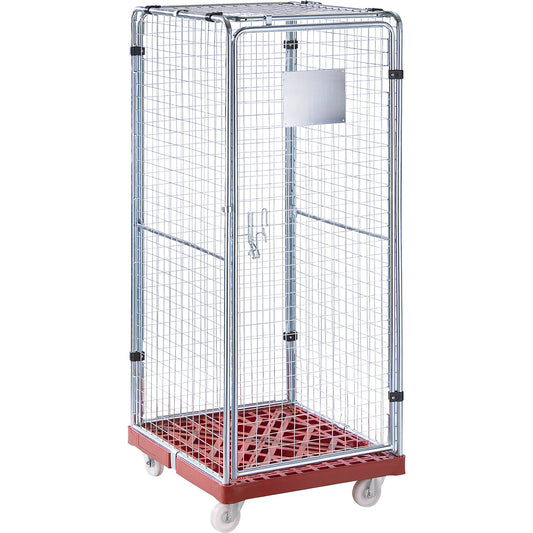 PROTECT roll container, height 1800 mm, flame red.