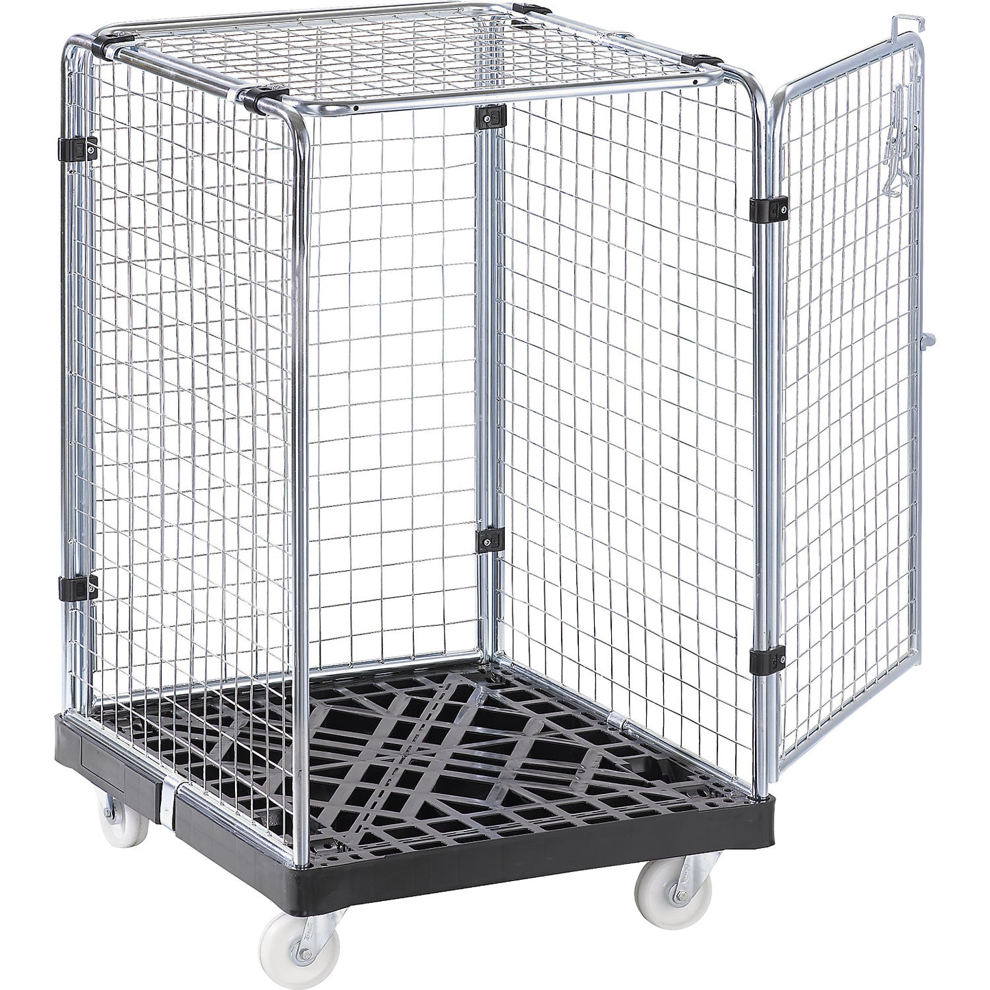 PROTECT roll container, height 1200 mm, jet black.