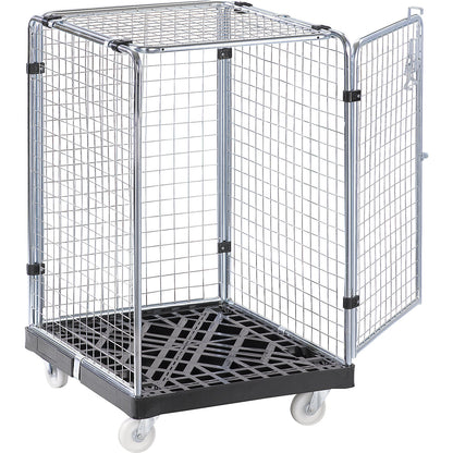 PROTECT roll container, height 1200 mm, jet black.
