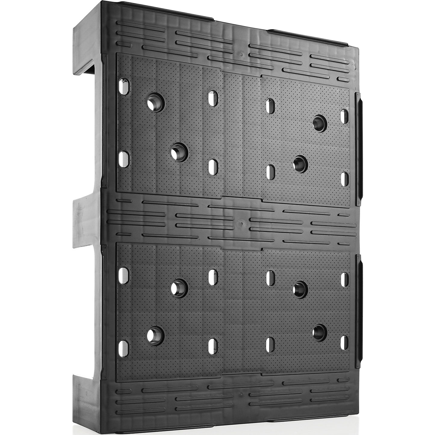 Plastic half pallet, black, 1+ items.