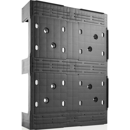 Plastic half pallet, black, 1+ items.