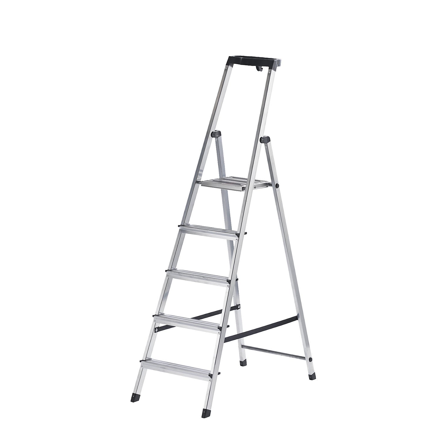 Step ladder, with safety platform and non-slip strips, 8 steps.