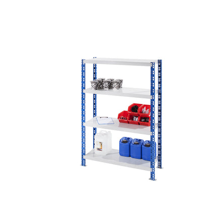 Universal boltless shelving unit, robust, sheet steel shelves, HxWxD 1820 x 1025 x 600 mm, extension shelf unit.