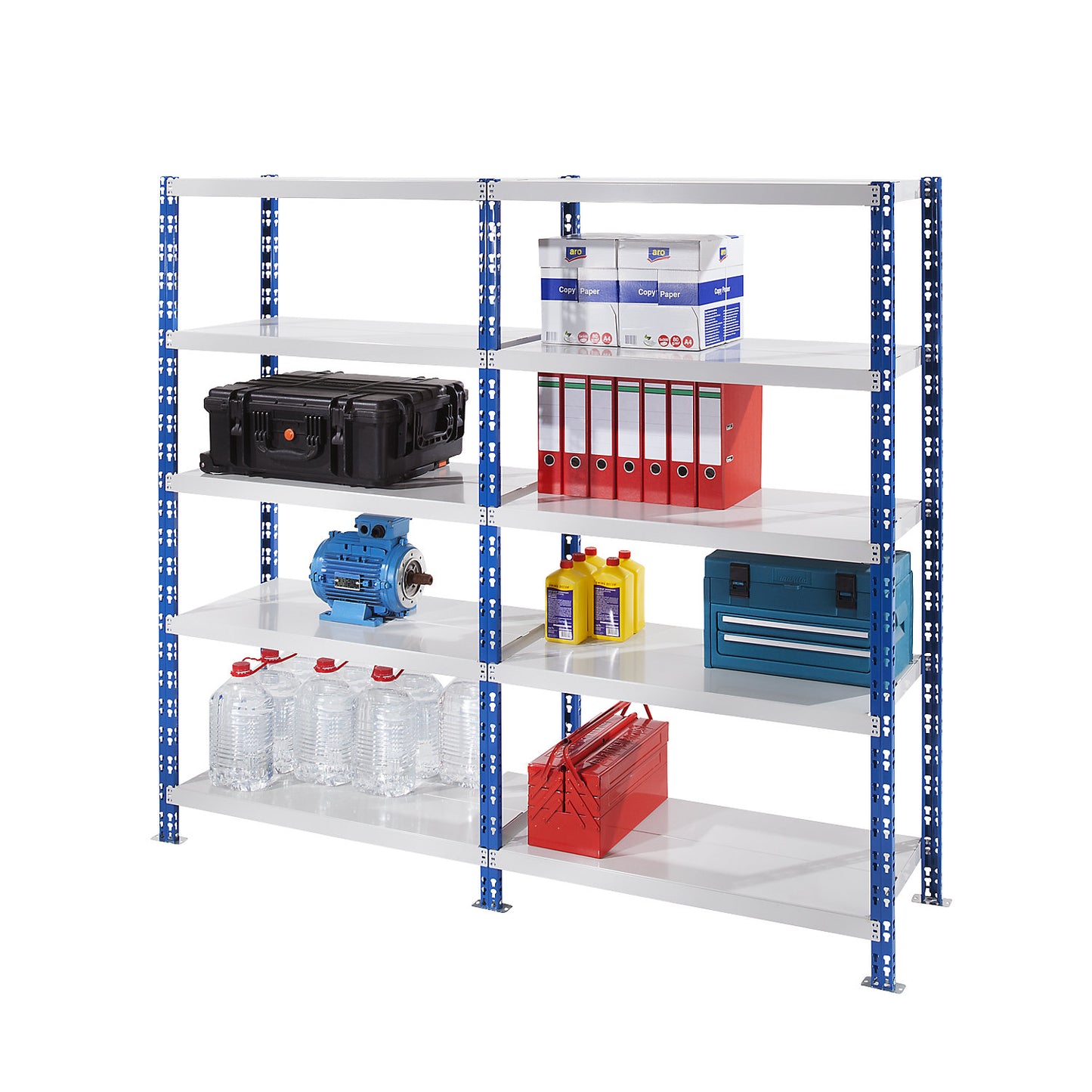 Universal boltless shelving unit, robust, sheet steel shelves, HxWxD 1820 x 1025 x 500 mm, extension shelf unit.