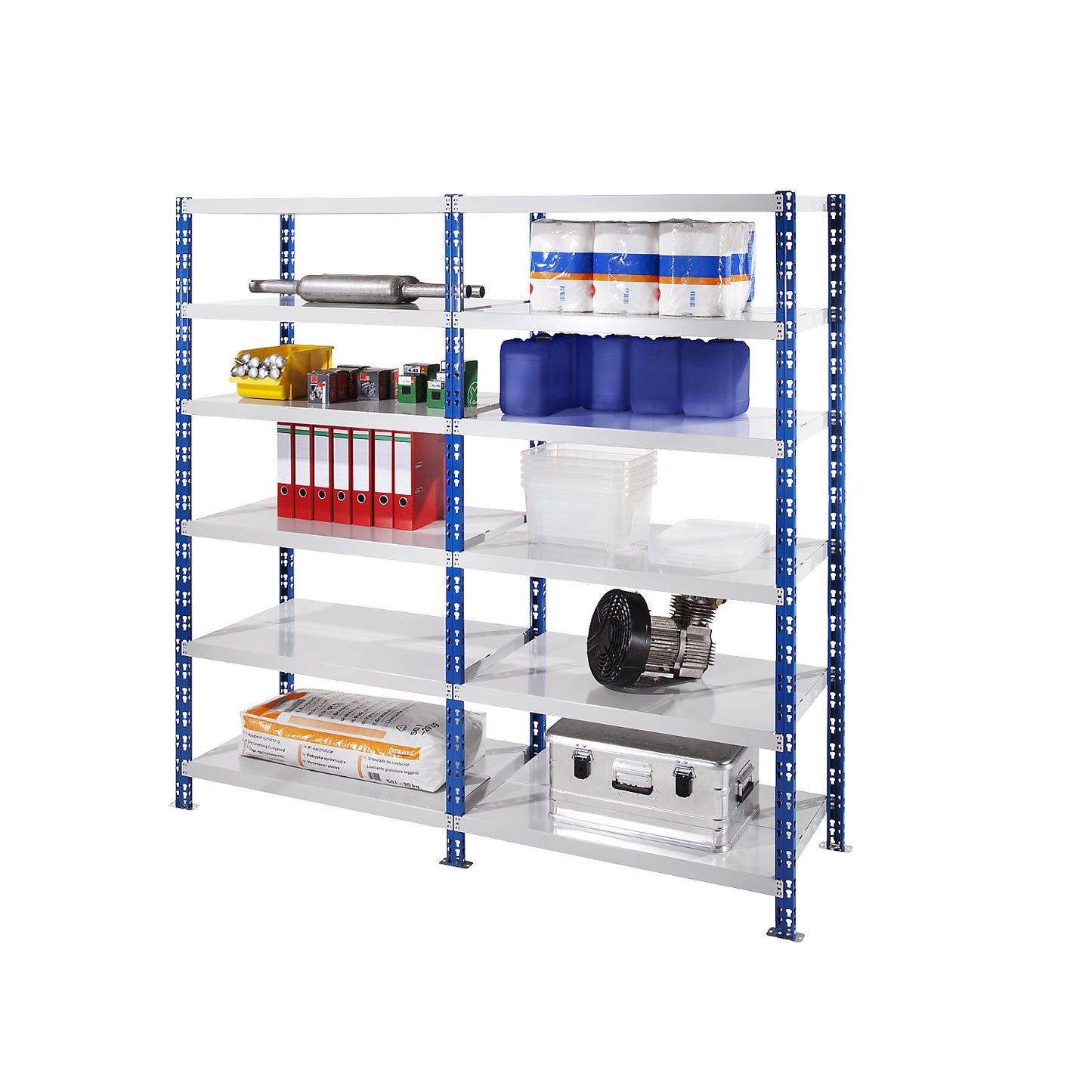 Universal boltless shelving unit, robust, sheet steel shelves, HxWxD 1820 x 1025 x 600 mm, extension shelf unit.