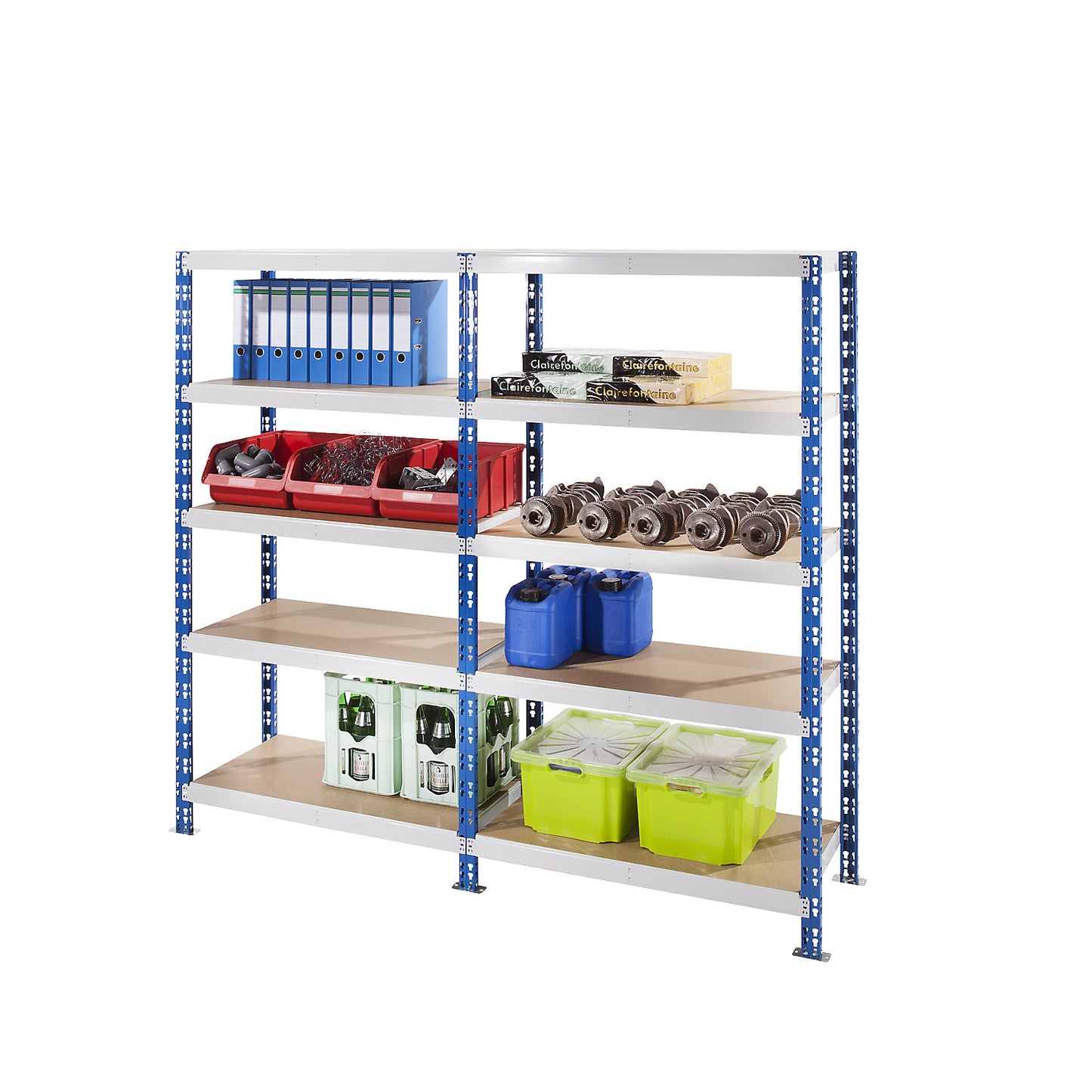 Universal boltless shelving unit, robust, chipboard shelves, HxWxD 1820 x 1025 x 500 mm, extension shelf unit.