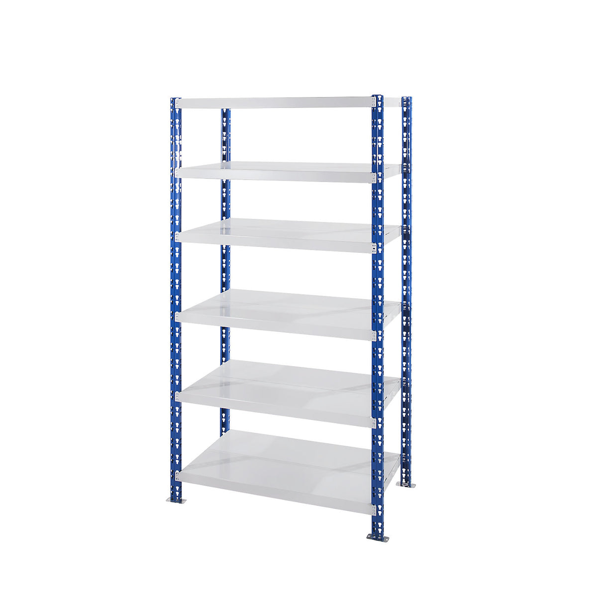 Universal boltless shelving unit, robust, sheet steel shelves, HxWxD 1976 x 1050 x 600 mm, standard shelf unit.