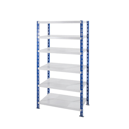 Universal boltless shelving unit, robust, sheet steel shelves, HxWxD 1976 x 1050 x 600 mm, standard shelf unit.