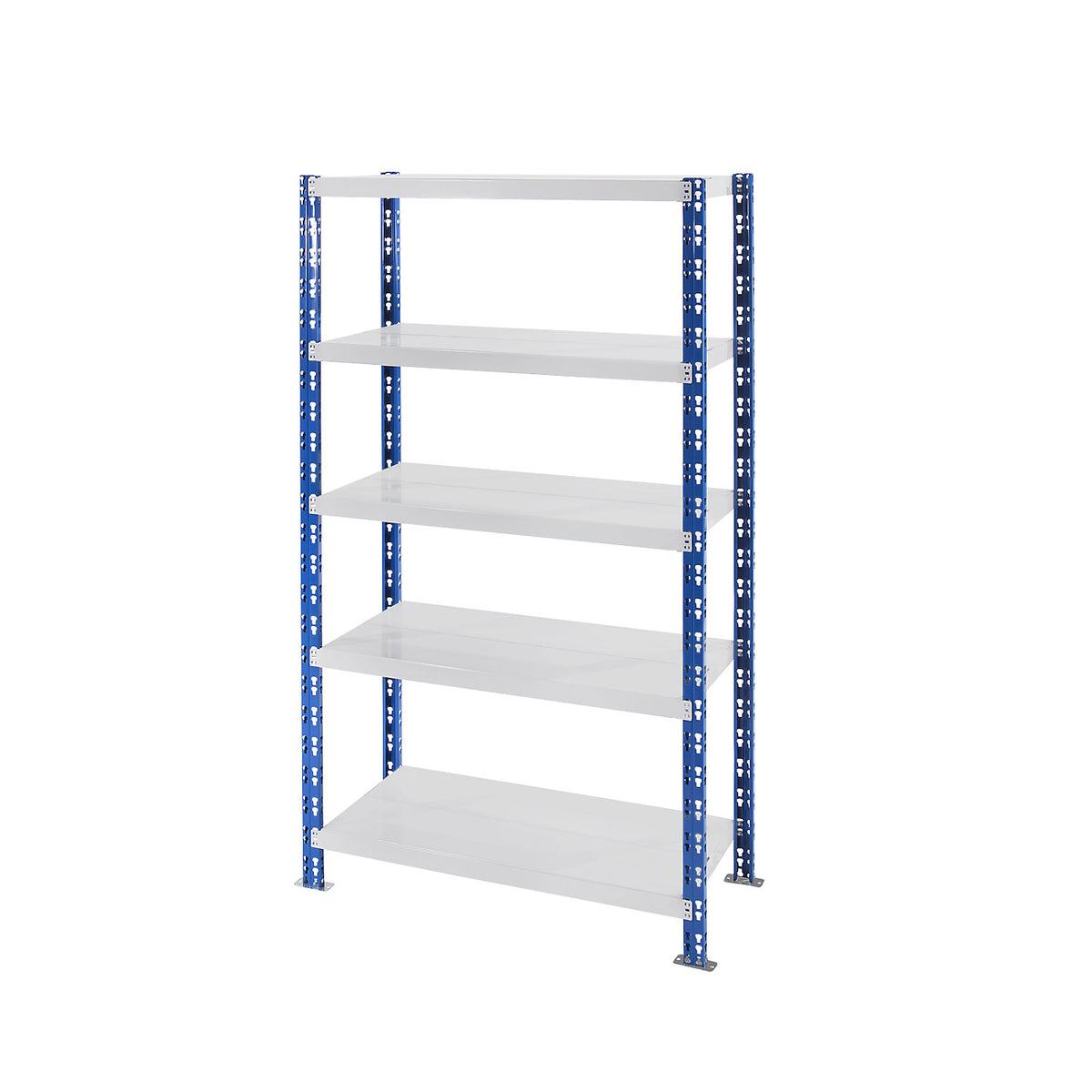 Universal boltless shelving unit, robust, sheet steel shelves, HxWxD 1820 x 1050 x 400 mm, standard shelf unit.