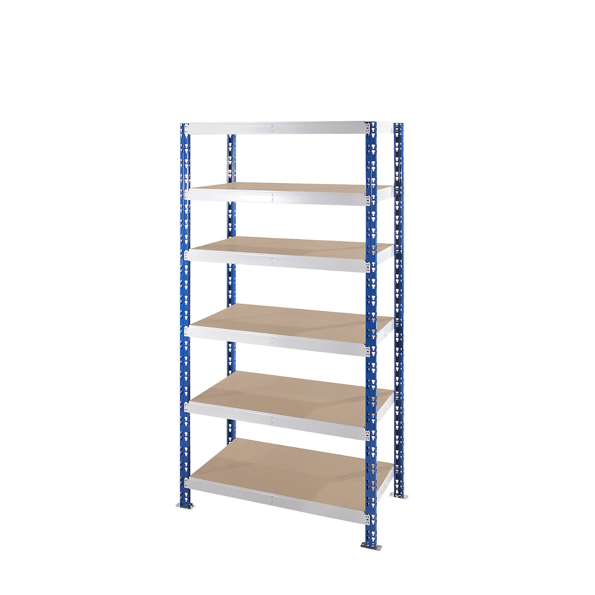 Universal boltless shelving unit, robust, chipboard shelves, HxWxD 1976 x 1050 x 400 mm, standard shelf unit.