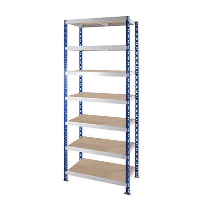 Universal boltless shelving unit, robust, chipboard shelves, HxWxD 2522 x 1050 x 500 mm, standard shelf unit.