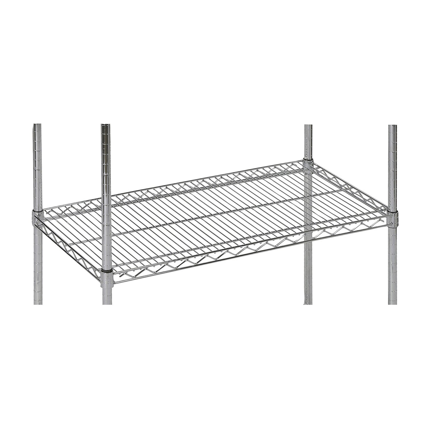 Shelf for steel mesh shelf unit, chrome plated, max. shelf load 250 kg, width 910 mm, depth 460 mm, pack of 2.