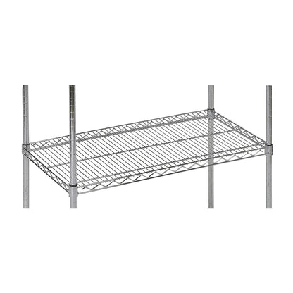 Shelf for steel mesh shelf unit, chrome plated, max. shelf load 250 kg, width 910 mm, depth 460 mm, pack of 2.