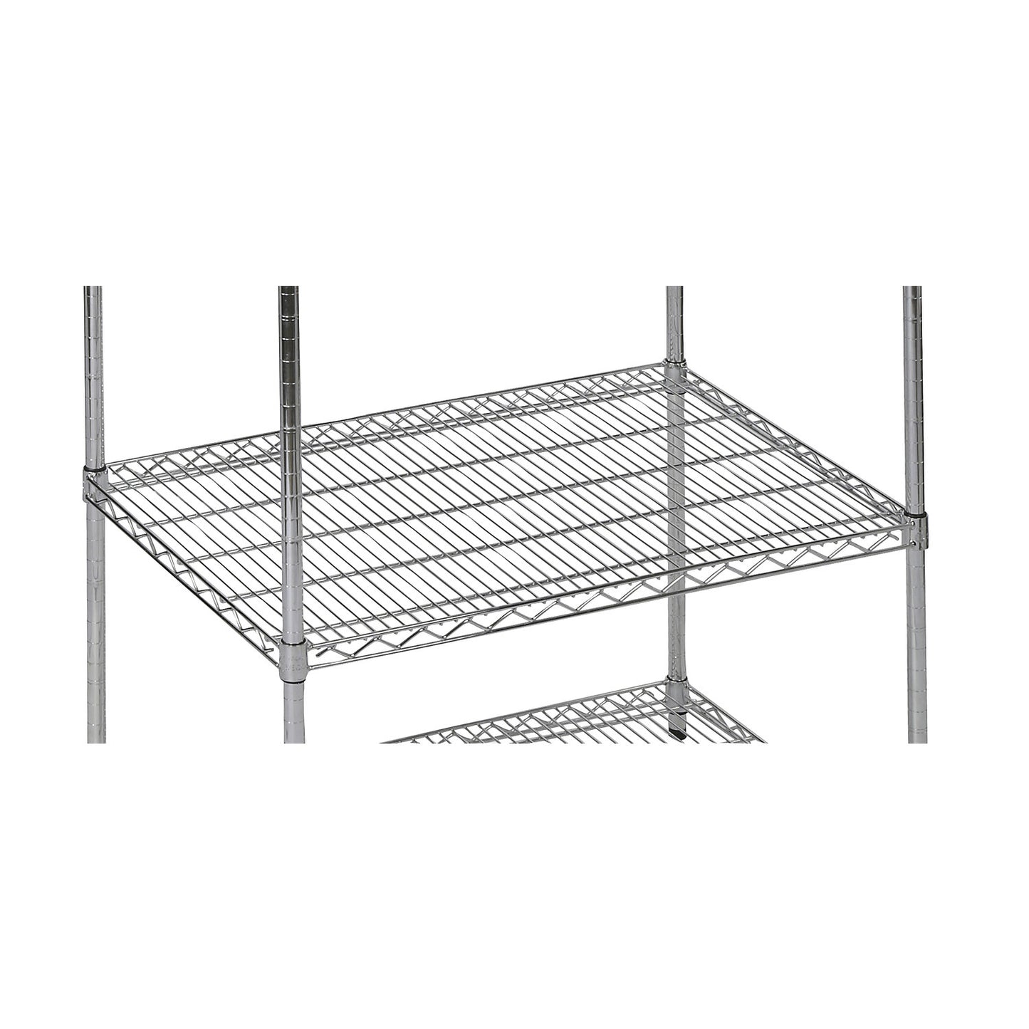 Shelf for steel mesh shelf unit, chrome plated, max. shelf load 250 kg, width 910 mm, depth 610 mm, pack of 2.
