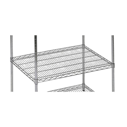 Shelf for steel mesh shelf unit, chrome plated, max. shelf load 250 kg, width 910 mm, depth 610 mm, pack of 2.