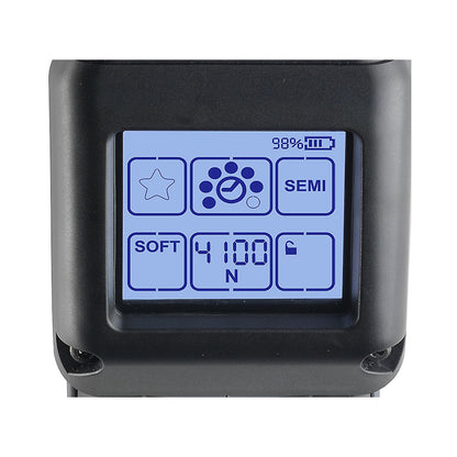 Battery powered strapping tool for PP and PET strapping, fully automatic, professional, for strap width 12 - 16 mm.