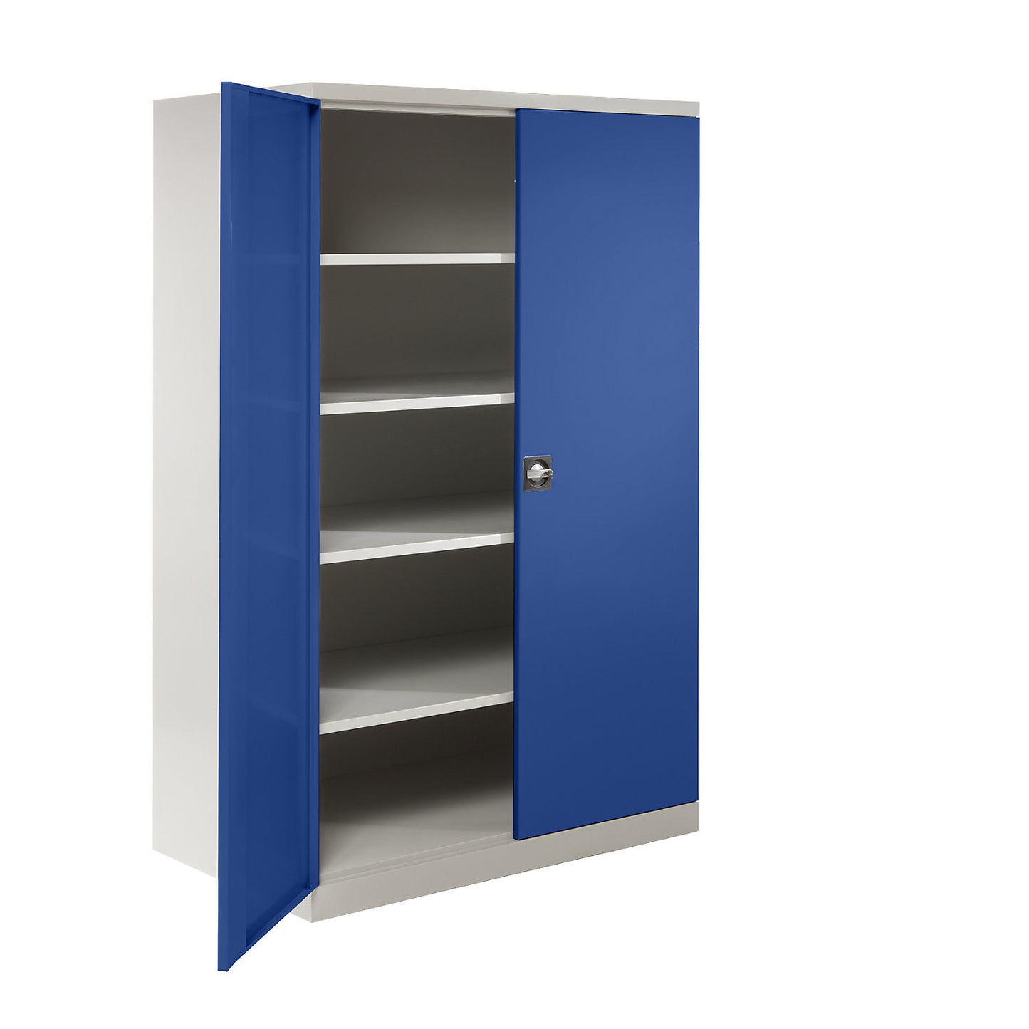 XXL double door cupboard, width 1200 mm, gentian blue door.