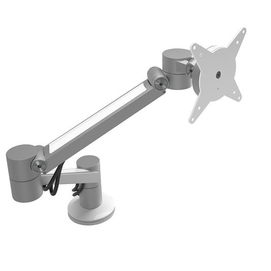 VIEWLITE PLUS monitor arm, for tabletop mounting, silver/white.