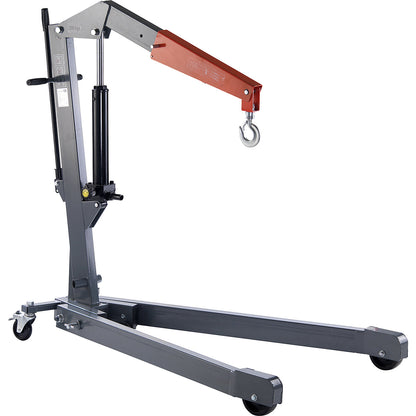 GREY workshop crane, angled chassis, max. load 500 kg.