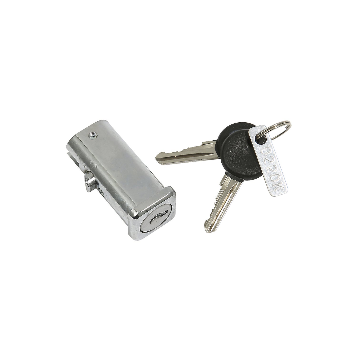 Lock, steel, with 2 keys, steel.