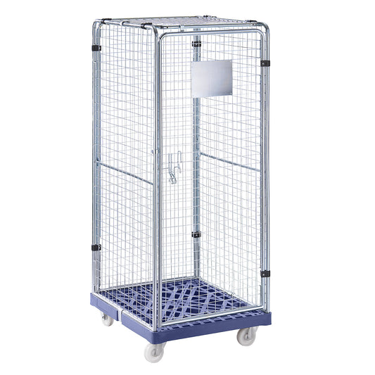 PROTECT roll container, height 1800 mm, gentian blue.