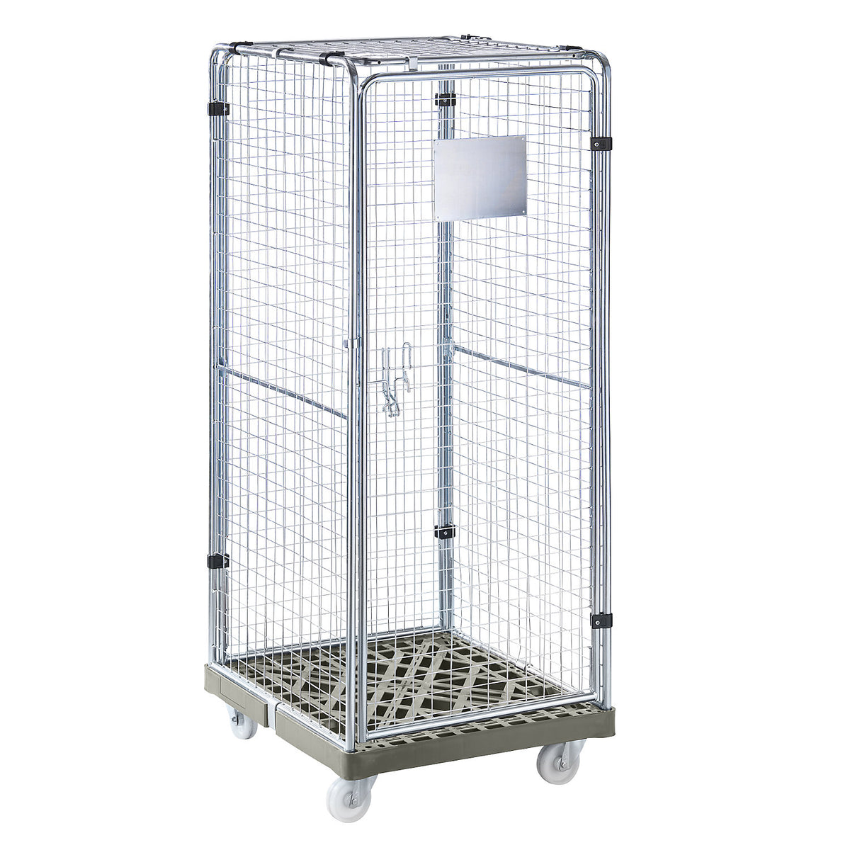 PROTECT roll container, height 1800 mm, pebble grey.