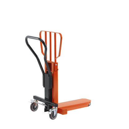 Display pallet stacker, lifting range 90 - 390 mm, max. load 250 kg.