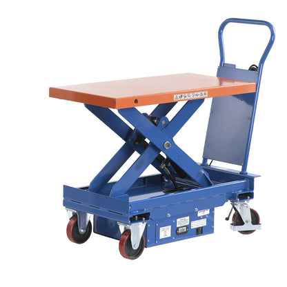 Lifting platform trolley, electric, lifting range 485 - 1000 mm, max. load 1000 kg.