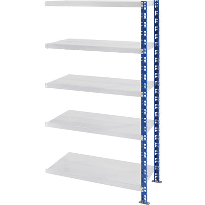Universal boltless shelving unit, robust, sheet steel shelves, HxWxD 1820 x 1025 x 600 mm, extension shelf unit.