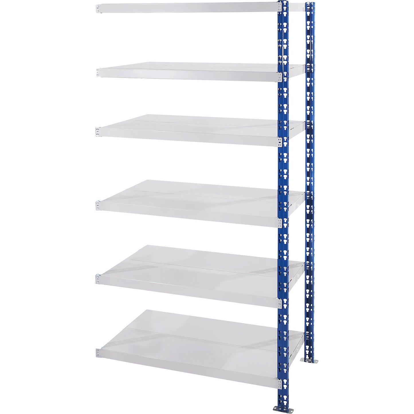 Universal boltless shelving unit, robust, sheet steel shelves, HxWxD 1976 x 1025 x 400 mm, extension shelf unit.