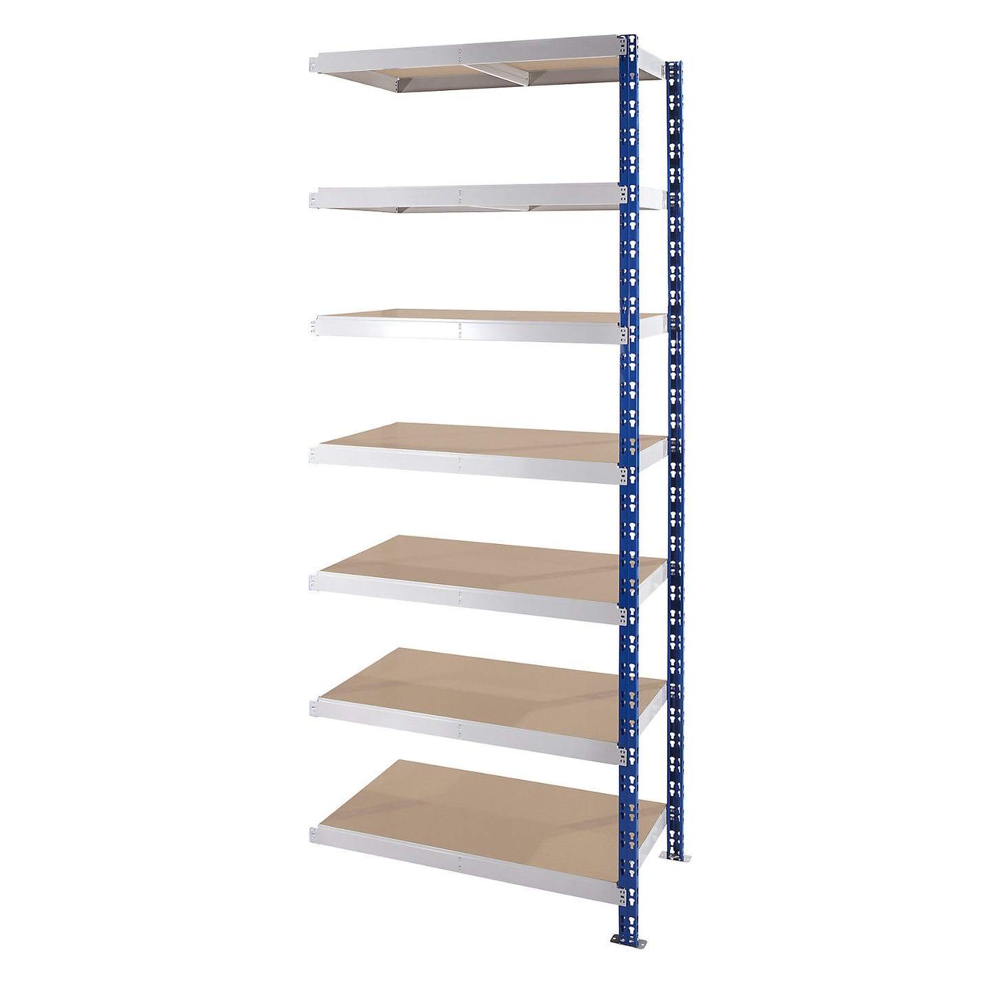Universal boltless shelving unit, robust, chipboard shelves, HxWxD 2522 x 1025 x 600 mm, extension shelf unit.