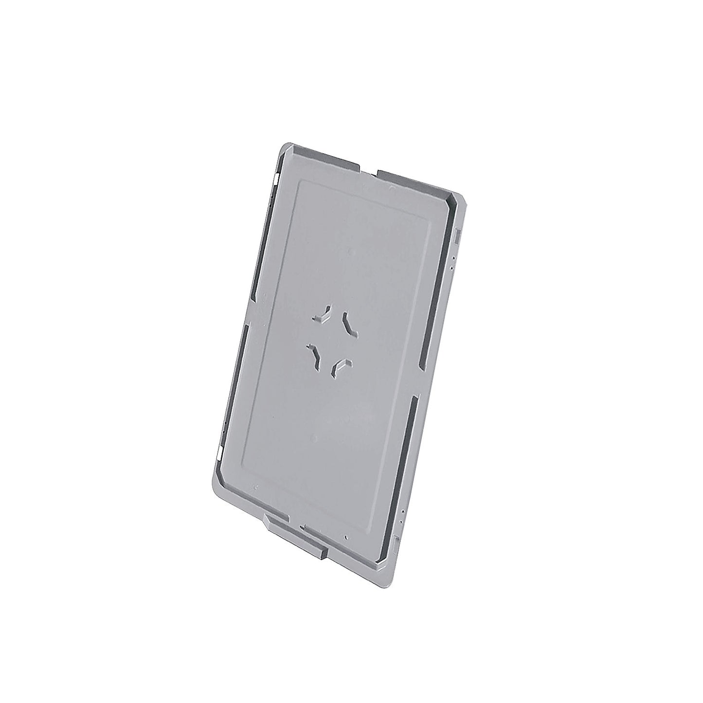 Lid for plastic stacking container, for LxW 800 x 600 mm, grey.