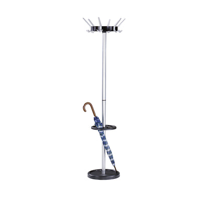 Coat stand, classic, made of steel, 6 hat hooks, 12 coat hooks.