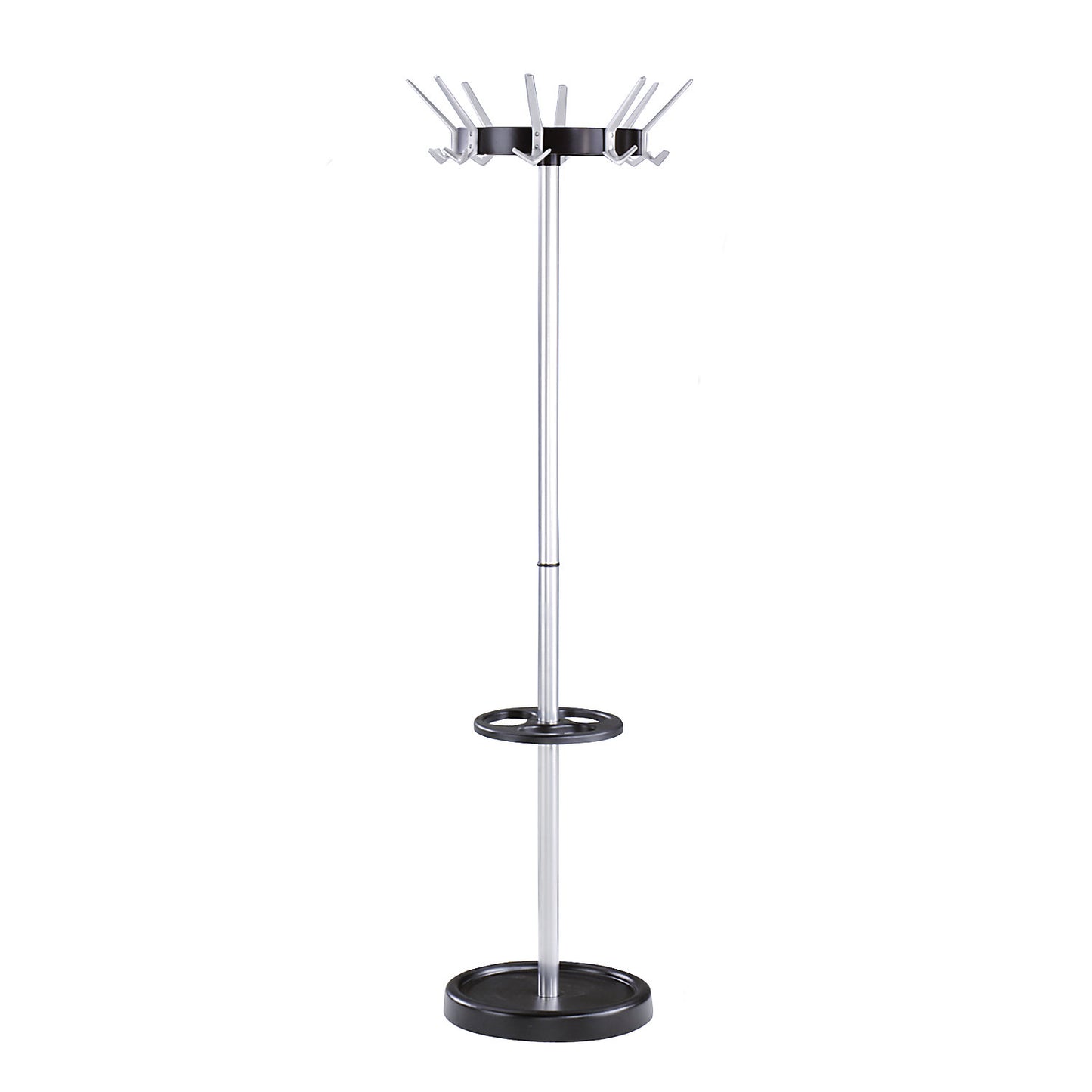 Coat stand, classic, made of steel, 8 hat hooks, 16 coat hooks.