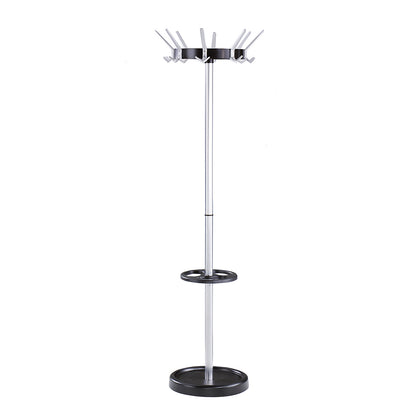 Coat stand, classic, made of steel, 8 hat hooks, 16 coat hooks.