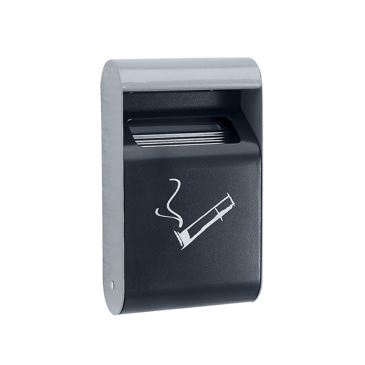 Wall ashtray, steel, with inner container, depth 65 mm, capacity 1.5 l.