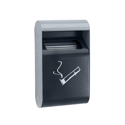 Wall ashtray, steel, with inner container, depth 65 mm, capacity 1.5 l.